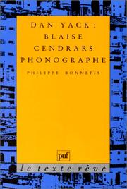 Cover of: Dan Yack : Blaise Cendrars phonographe