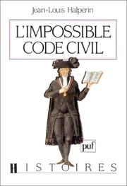Cover of: L' impossible code civil