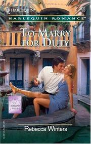 Cover of: To Marry for Duty by Rebecca Winters