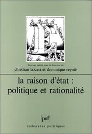Cover of: La Raison d'Etat: politique et rationalité