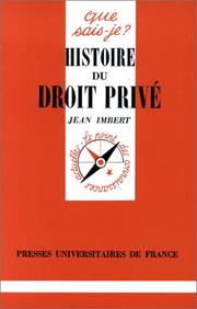 Cover of: Histoire du droit privé