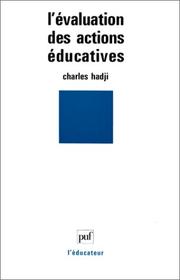 Cover of: L' évaluation des actions éducatives