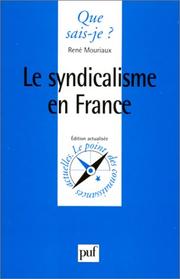 Cover of: syndicalisme en France