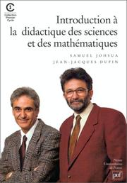 Cover of: Introduction à la didactique des sciences et des mathématiques