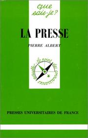 Cover of: La presse by Albert, Pierre.