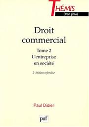 Droit commercial by Didier, Paul professeur.