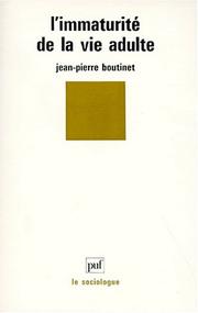 Cover of: L' immaturité de la vie adulte