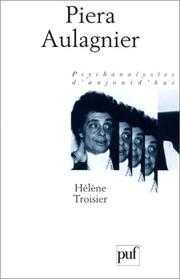 Cover of: Piera Aulagnier by Hélène Troisier