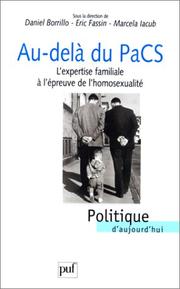 Cover of: Au-delà du PaCS: l'expertise familiale à l'épreuve de l'homosexualité