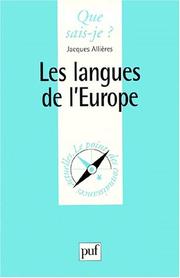 Cover of: Les Langues de l'Europe