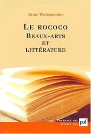 Cover of: Le rococo: Beaux-arts et litterature (Perspectives litteraires)