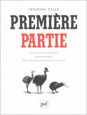 Cover of: Première partie