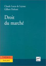 Cover of: Droit du marché