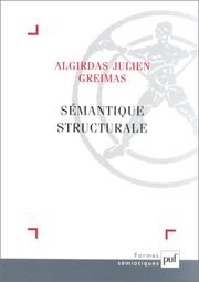 Cover of: Sémantique Structurale by Algirdas Julien Greimas