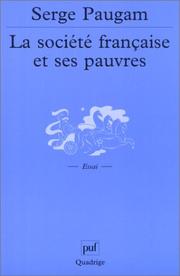 Cover of: La Société française et ses pauvres