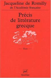 Cover of: Précis de littérature grecque by Jacqueline de Romilly