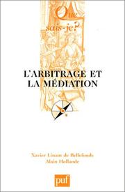 Cover of: L' arbitrage et la médiation