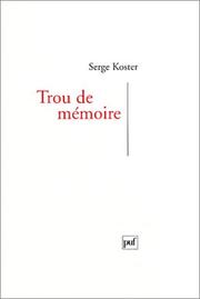 Cover of: Trou de mémoire