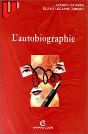 L'autobiographie by Lecarme-Tabone