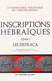 Cover of: Inscriptions hébraïques by Lemaire, André