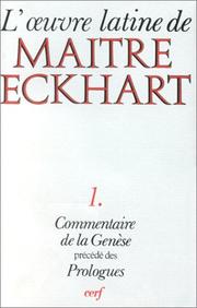 Cover of: Le commentaire de la Genèse ; Précédé des Prologues