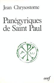 Cover of: Panégyriques de S. Paul