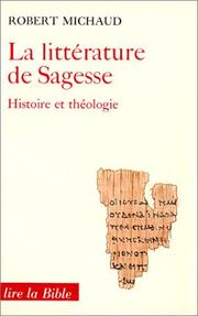 Cover of: littérature de sagesse: histoire et théologie