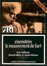 Cover of: Eisenstein, le mouvement de l'art