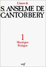 Monologion by Anselm of Canterbury