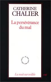 Cover of: La persévérance du mal