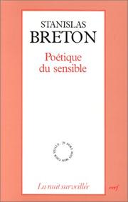 Cover of: Poétique du sensible