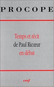 Cover of: " Temps et récit" de Paul Ricœur en débat