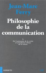 Cover of: Philosophie de la communication