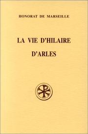 La vie d'Hilaire d'Arles by Honoratus I Saint, Bishop of Marseille