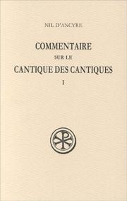 Cover of: Commentaire sur le Cantique des cantiques: Edition princeps (Sources chretiennes)