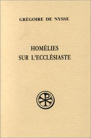Cover of: Homélies sur l'Ecclésiaste