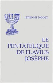 Cover of: La Bible de Josèphe by Etienne Nodet