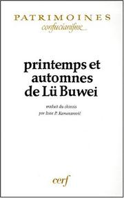 Cover of: Printemps et automnes de Lü Buwei