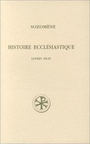 Cover of: Histoire ecclésiastique by Sozomen