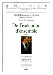 Cover of: De l'exécution d'ensemble: 1888
