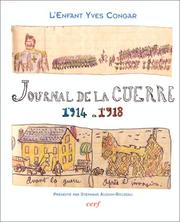 Cover of: Journal de la guerre, 1914-1918 by Congar, Yves