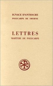 Cover of: Lettres: Martyre de Polycarpe