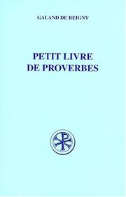 Petit livre de proverbes by Galand de Reigny