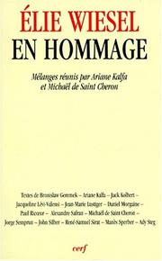 Cover of: Élie Wiesel en hommage: mélanges