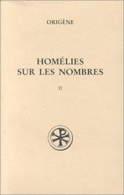 Cover of: Homélies sur les Nombres by Origen comm