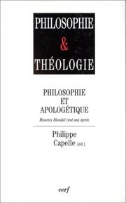 Cover of: Philosophie et apologétique by Philippe Capelle (ed.).