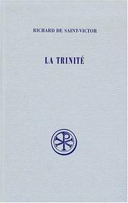 Cover of: La Trinite (Sources chretiennes)