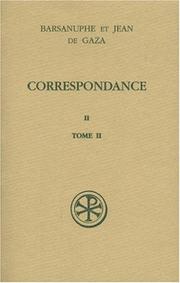 Cover of: La correspondance. volume II tome II (sc nø451)