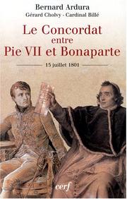 Cover of: Le concordat entre Pie VII et Bonaparte, 15 juillet 1801: bicentenaire d'une réconciliation