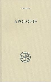 Cover of: Apologie by Aristides